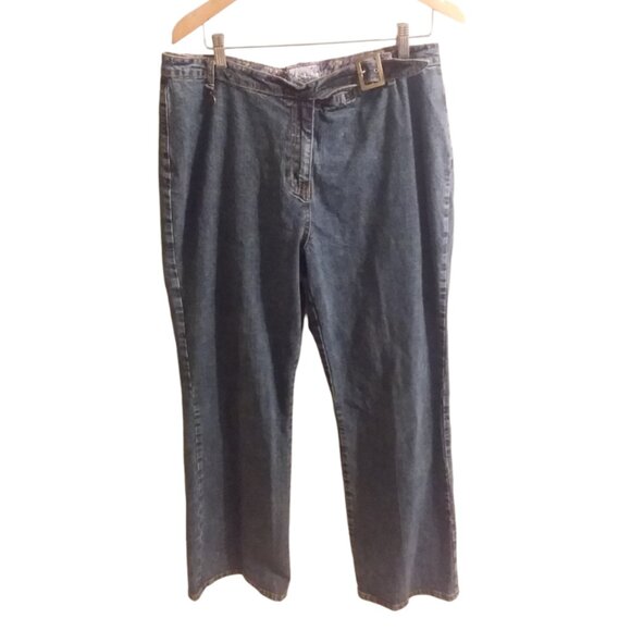 April Cornell Denim - #094 April Cornell Women's 14 (XL) Denim Blue Jeans Wide Leg High-Rise